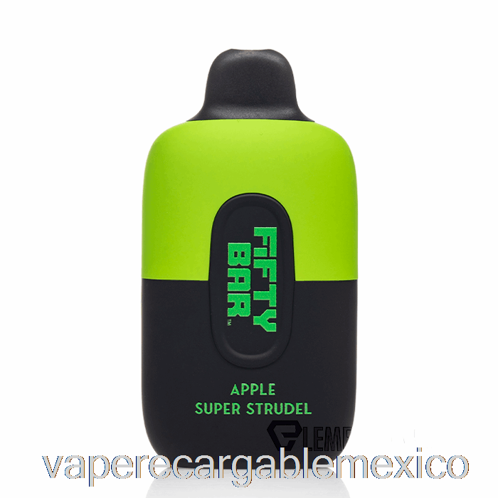 Vape Recargable Cincuenta Bar 6500 Desechable Super Strudel De Manzana